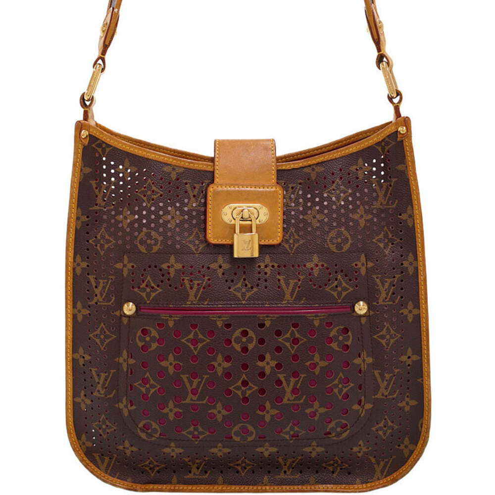 Louis Vuitton Monogram Leather Brown Perforated Musette Shoulder Bag